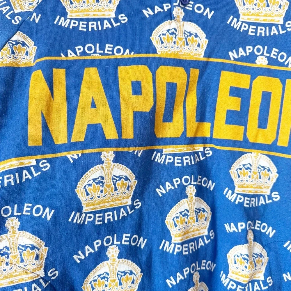 Vintage Napoleon Blue and Yellow Men's Sweatshirt - Picture 4 of 10